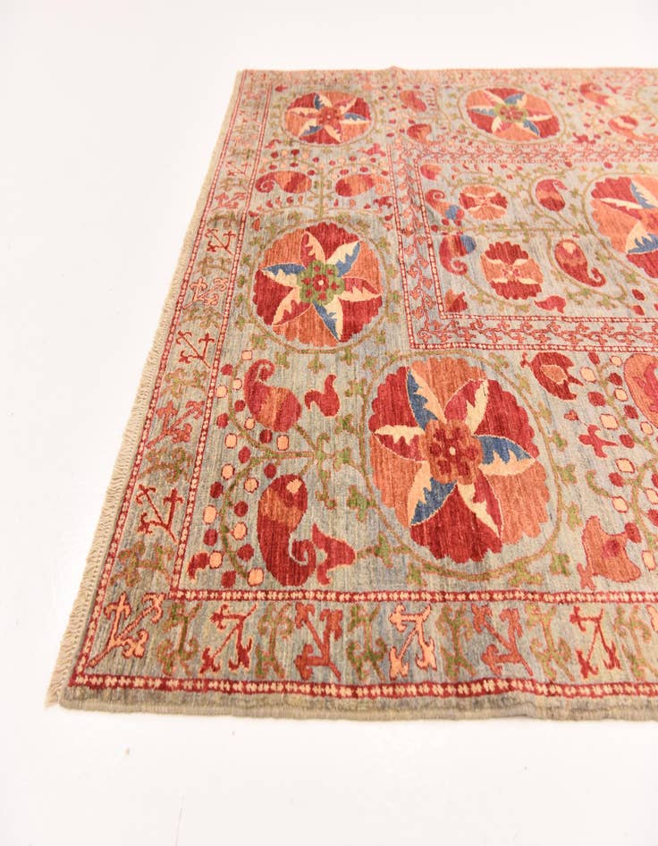 Detail image of  5' 2 x 7' 1  Hand Knotted Ariana Ziegler Oriental Rug