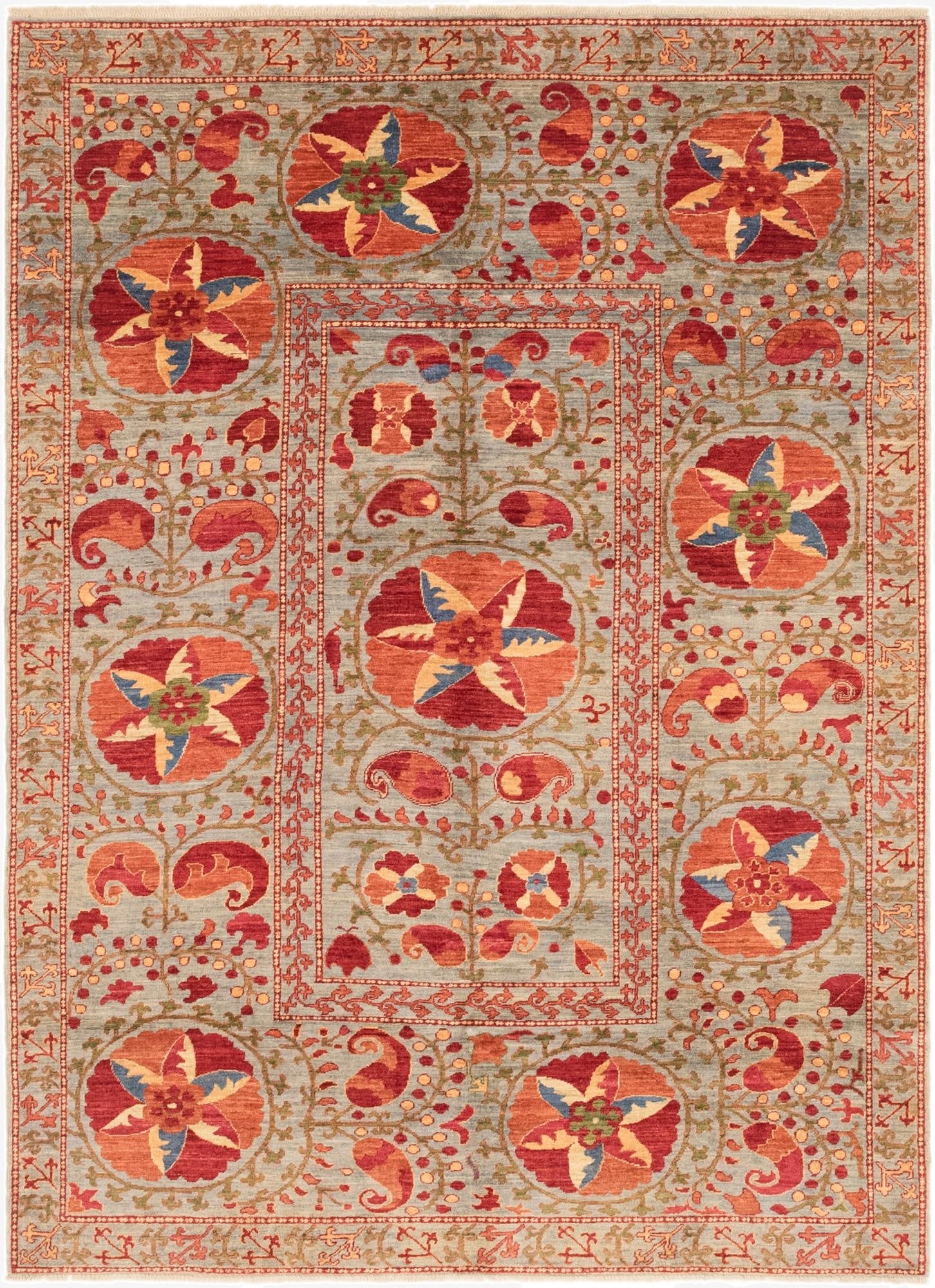  5' 2 x 7' 1  Hand Knotted Ariana Ziegler Oriental Rug