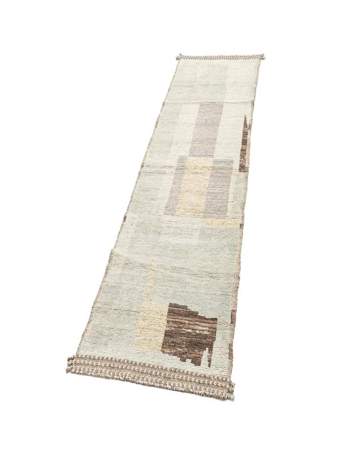 Detail image of  3' 2 x 9' 10  Hand Knotted Beni Marok Rug