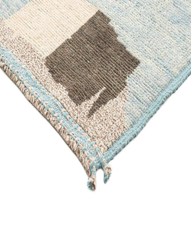 Detail image of  3' 3 x 10' 3  Hand Knotted Beni Marok Rug