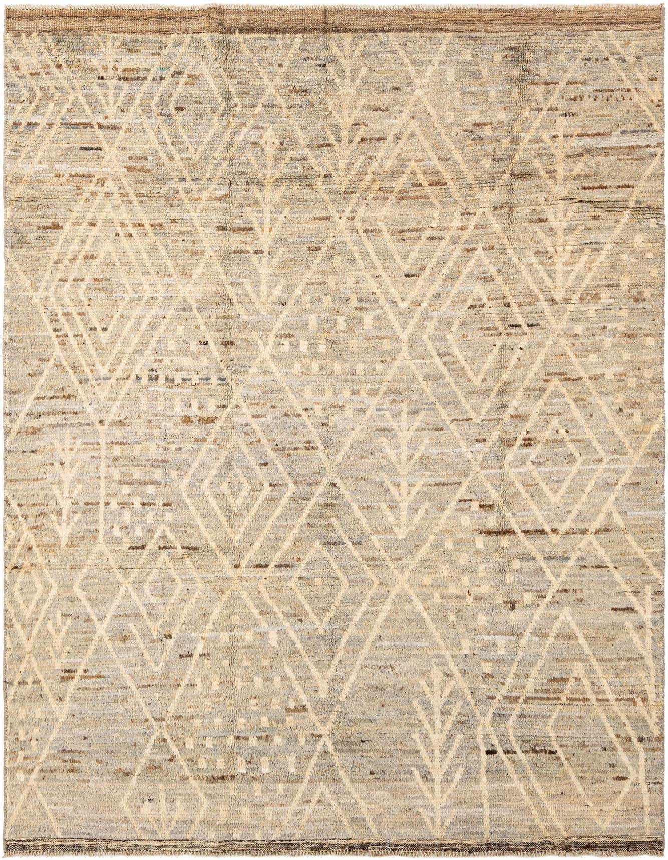 A 6x9 rectangular light blue wool area rug with a subtle geometric diamond pattern, perfect for a living room.
