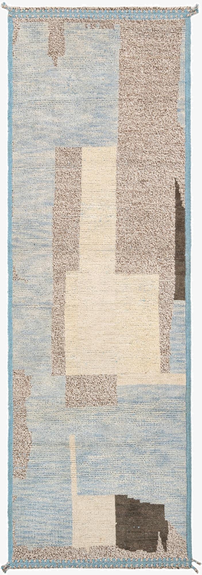  3' 3 x 10' 3  Hand Knotted Beni Marok Rug