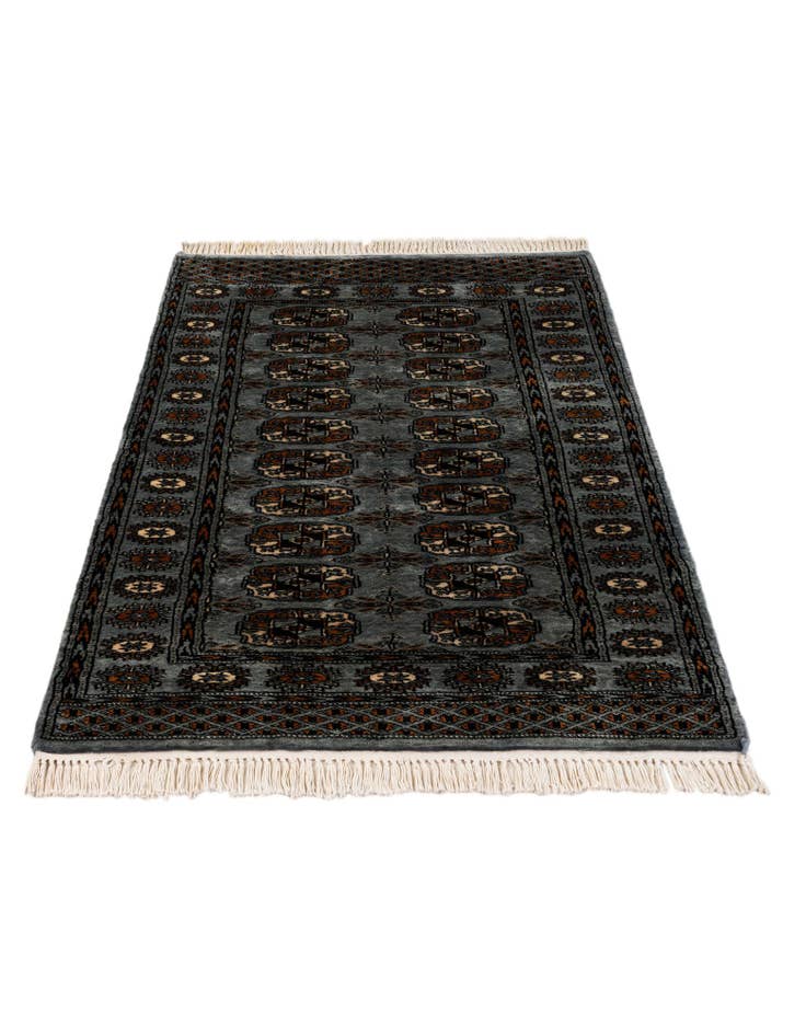 Detail image of  3' 1 x 4' 11  Hand Knotted Bokhara Wool Rug