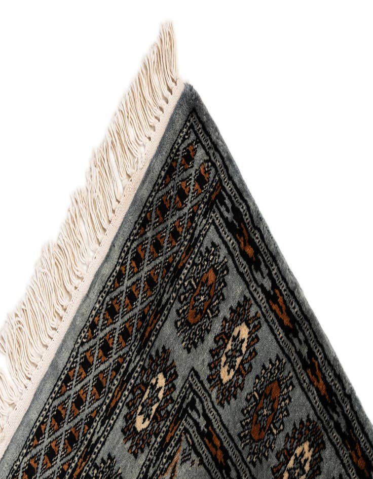 Detail image of  3' 1 x 4' 11  Hand Knotted Bokhara Wool Rug