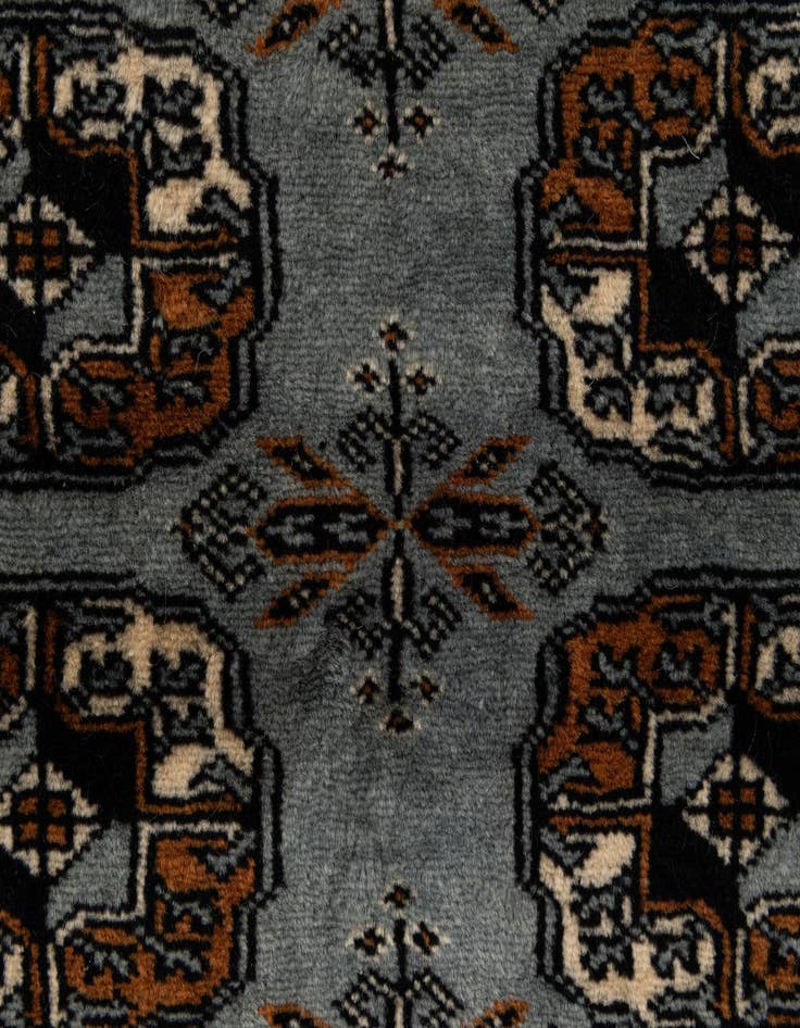Detail image of  3' 1 x 4' 11  Hand Knotted Bokhara Wool Rug