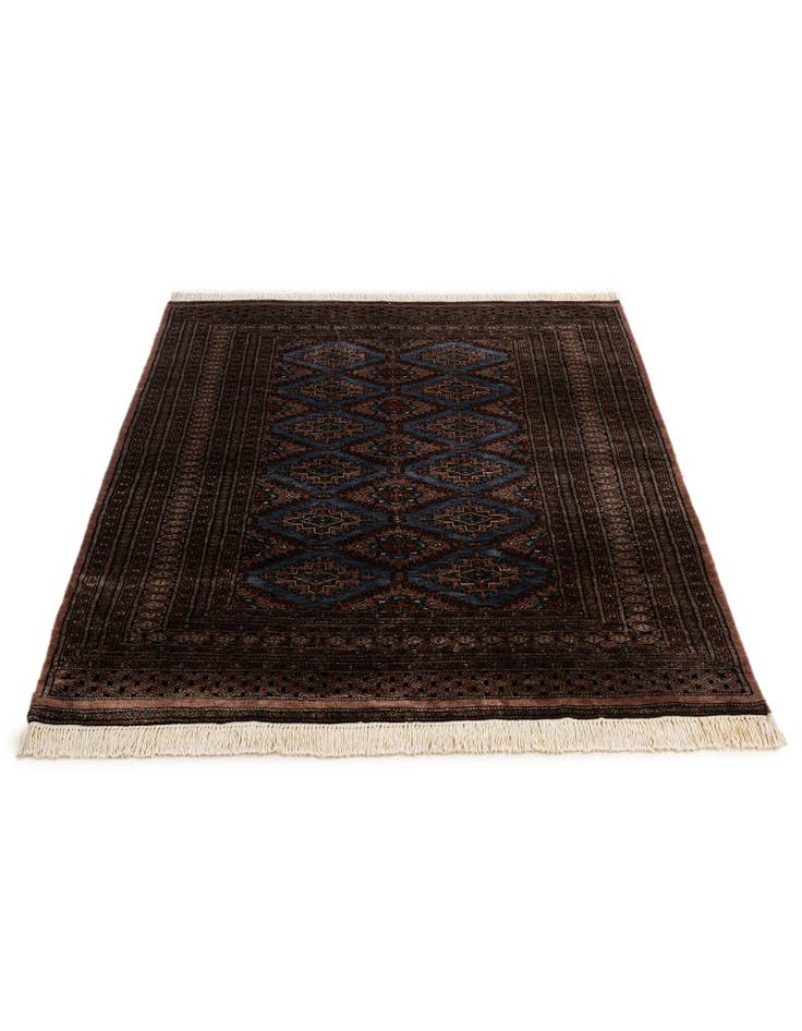 Detail image of  4' 4 x 5' 10  Hand Knotted Bokhara Oriental Wool Rug