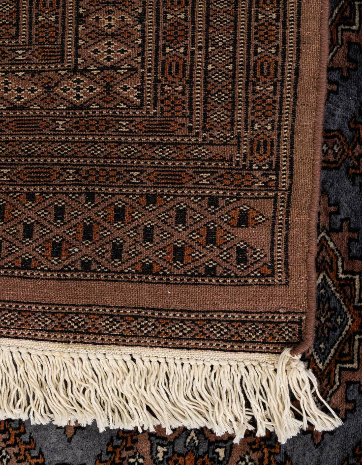 Detail image of  4' 4 x 5' 10  Hand Knotted Bokhara Oriental Wool Rug