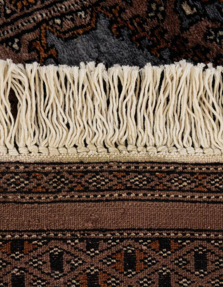 Detail image of  4' 4 x 5' 10  Hand Knotted Bokhara Oriental Wool Rug