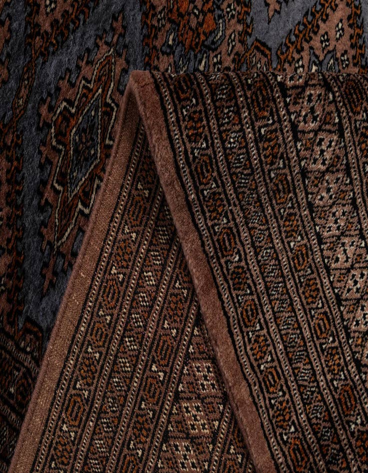 Detail image of  4' 4 x 5' 10  Hand Knotted Bokhara Oriental Wool Rug