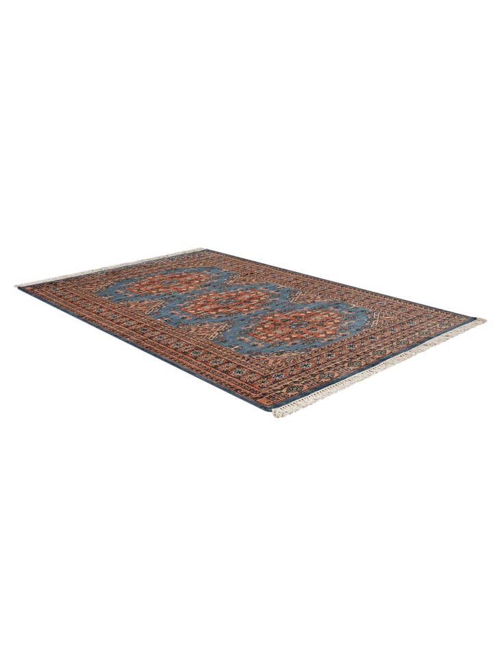 Detail image of  4' 3 x 6' 5  Hand Knotted Bokhara Wool Rug