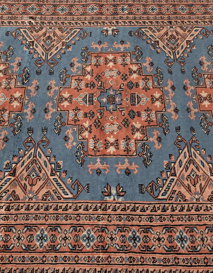 Detail image of  4' 3 x 6' 5  Hand Knotted Bokhara Wool Rug