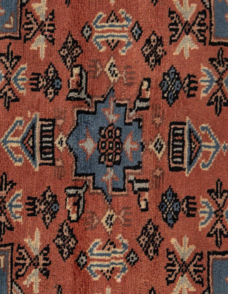 Detail image of  4' 3 x 6' 5  Hand Knotted Bokhara Wool Rug