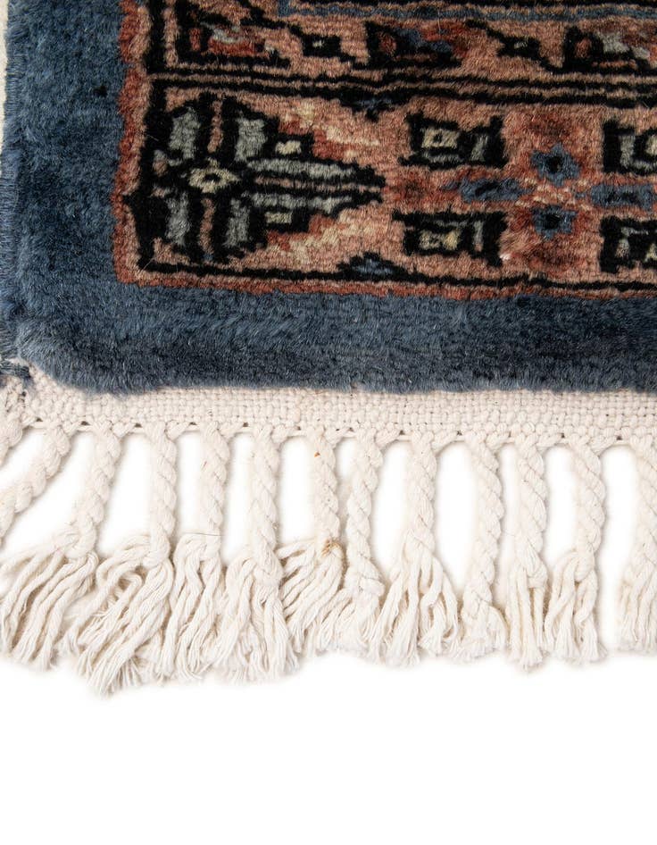 Detail image of  4' 4 x 5' 11  Hand Knotted Bokhara Wool Rug