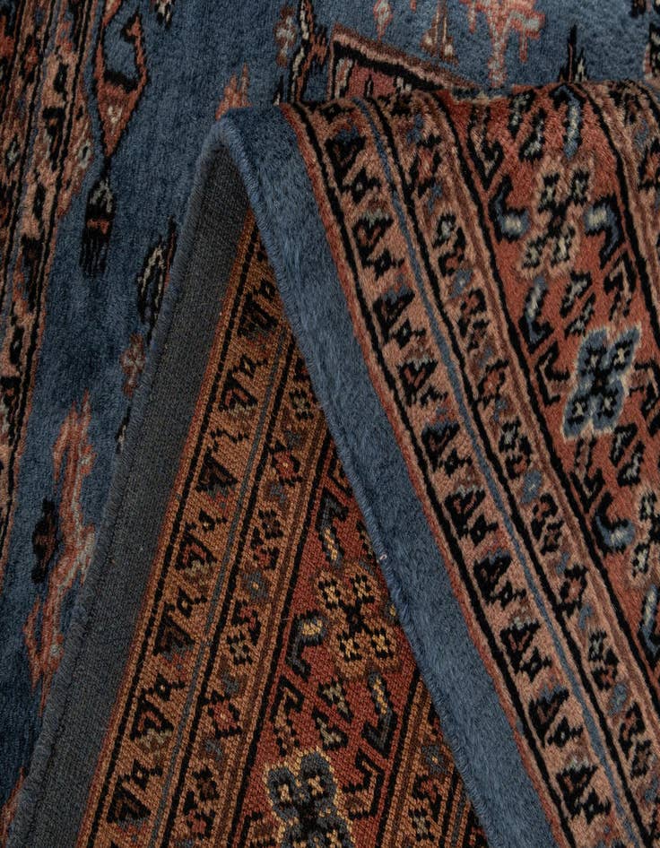 Detail image of  4' 4 x 5' 11  Hand Knotted Bokhara Wool Rug