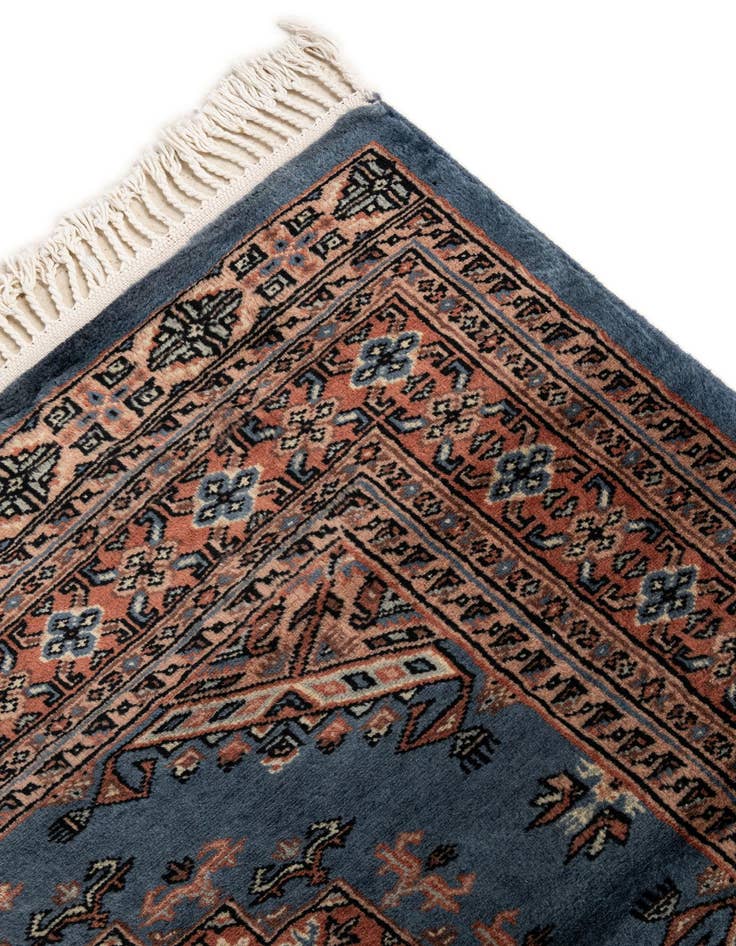 Detail image of  4' 4 x 5' 11  Hand Knotted Bokhara Wool Rug