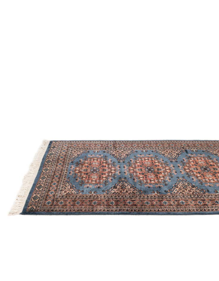 Detail image of  4' 4 x 5' 11  Hand Knotted Bokhara Wool Rug