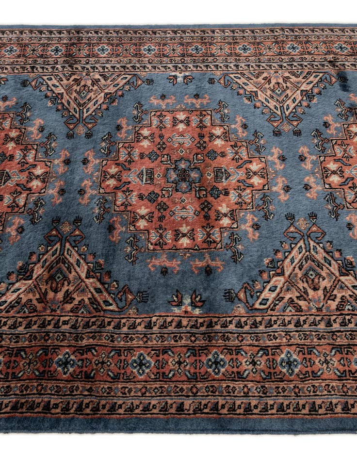 Detail image of  4' 4 x 5' 11  Hand Knotted Bokhara Wool Rug