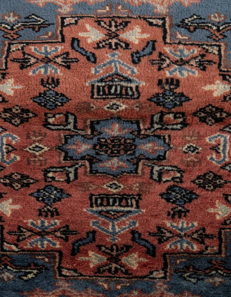 Detail image of  4' 4 x 5' 11  Hand Knotted Bokhara Wool Rug