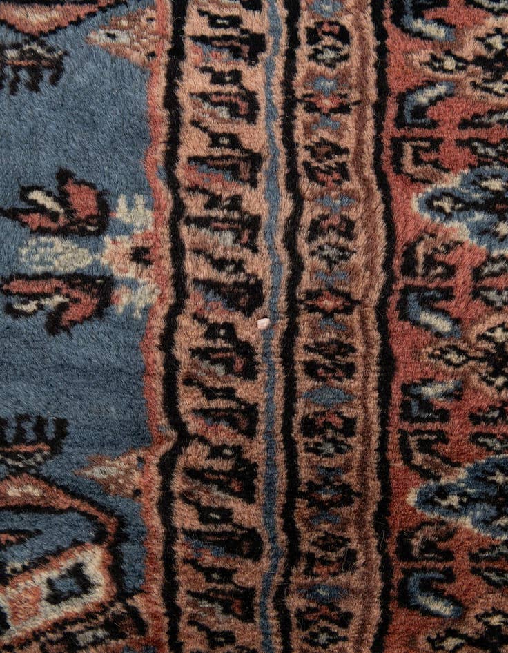 Detail image of  4' 4 x 5' 11  Hand Knotted Bokhara Wool Rug