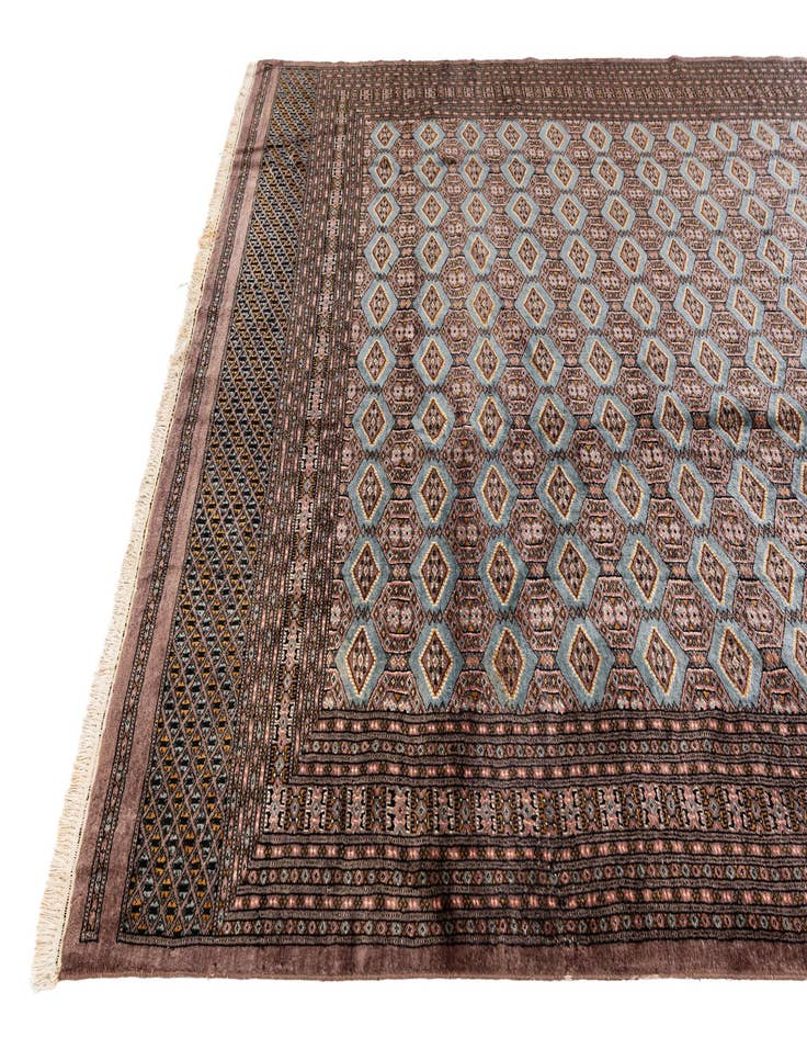 Detail image of  7' 3 x 10' 3  Hand Knotted Bokhara Oriental Wool Rug