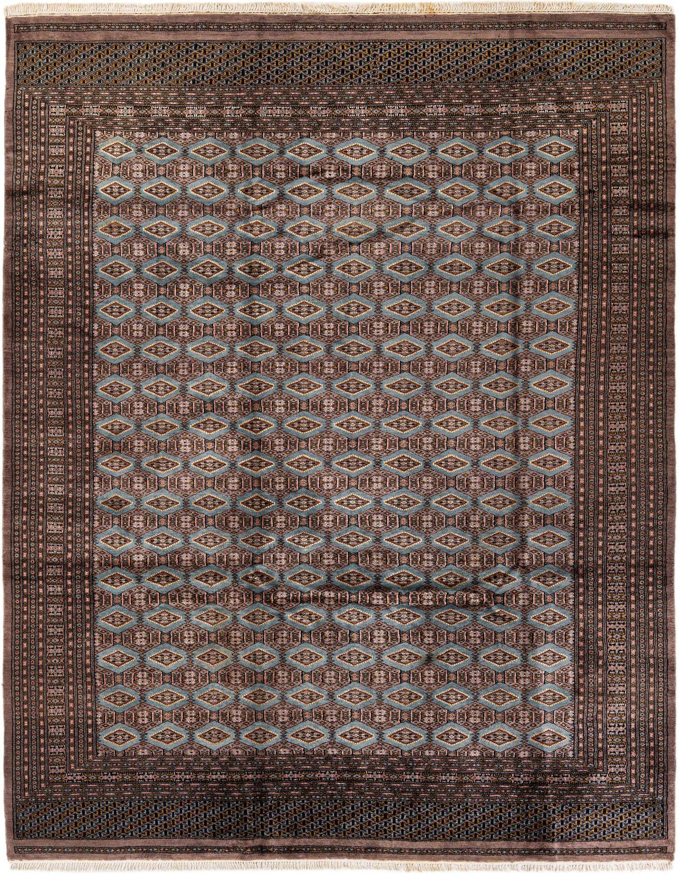 Primary image  7' 3 x 10' 3  Hand Knotted Bokhara Oriental Wool Rug