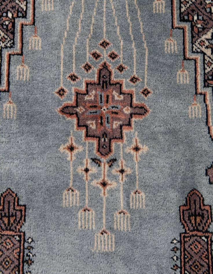Detail image of  2' 1 x 3' 1  Hand Knotted Bokhara Oriental Wool Rug