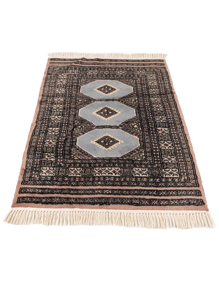 Detail image of  2' 7 x 3' 10  Hand Knotted Bokhara Oriental Wool Rug