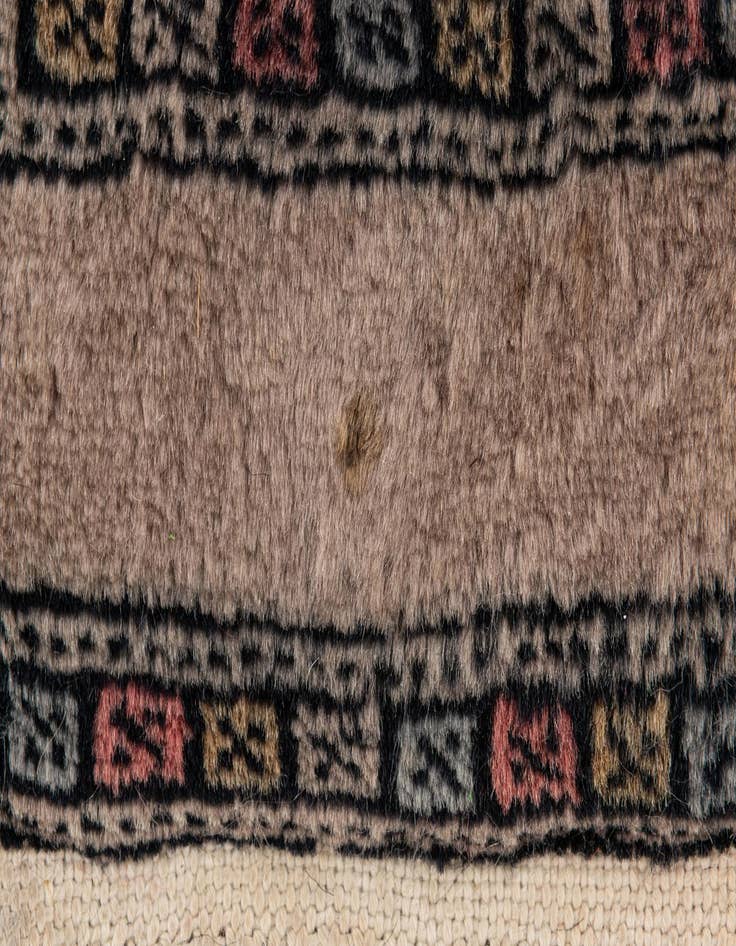 Detail image of  4' 2 x 6' 4  Hand Knotted Bokhara Oriental Wool Rug
