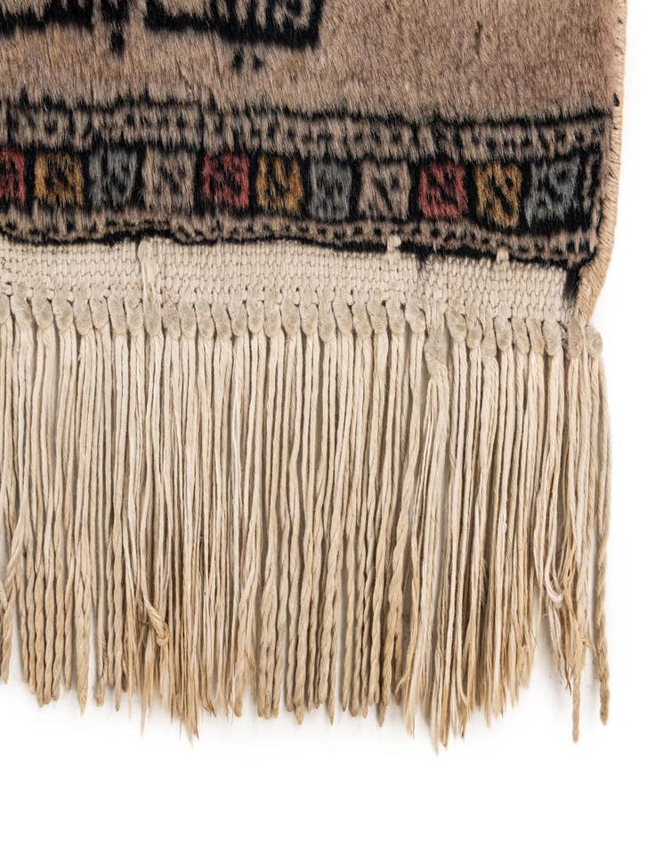 Detail image of  4' 2 x 6' 4  Hand Knotted Bokhara Oriental Wool Rug