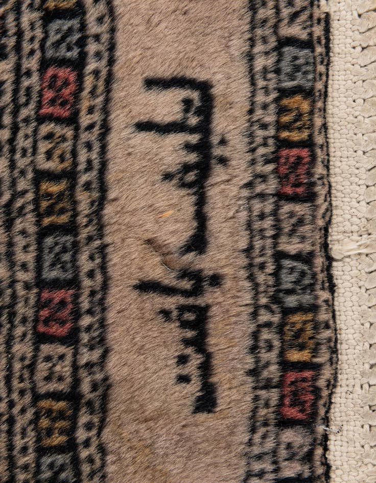 Detail image of  4' 2 x 6' 4  Hand Knotted Bokhara Oriental Wool Rug