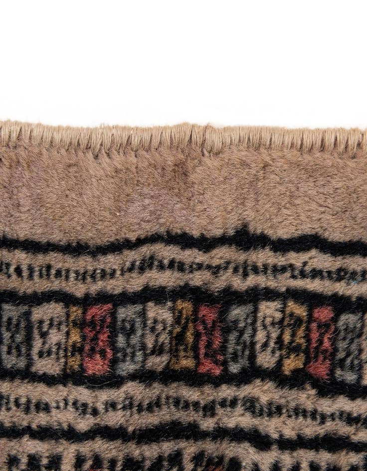 Detail image of  4' 2 x 6' 4  Hand Knotted Bokhara Oriental Wool Rug