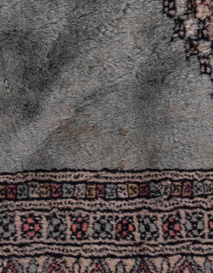 Detail image of  4' 2 x 6' 4  Hand Knotted Bokhara Oriental Wool Rug