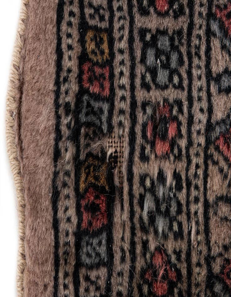 Detail image of  4' 2 x 6' 4  Hand Knotted Bokhara Oriental Wool Rug