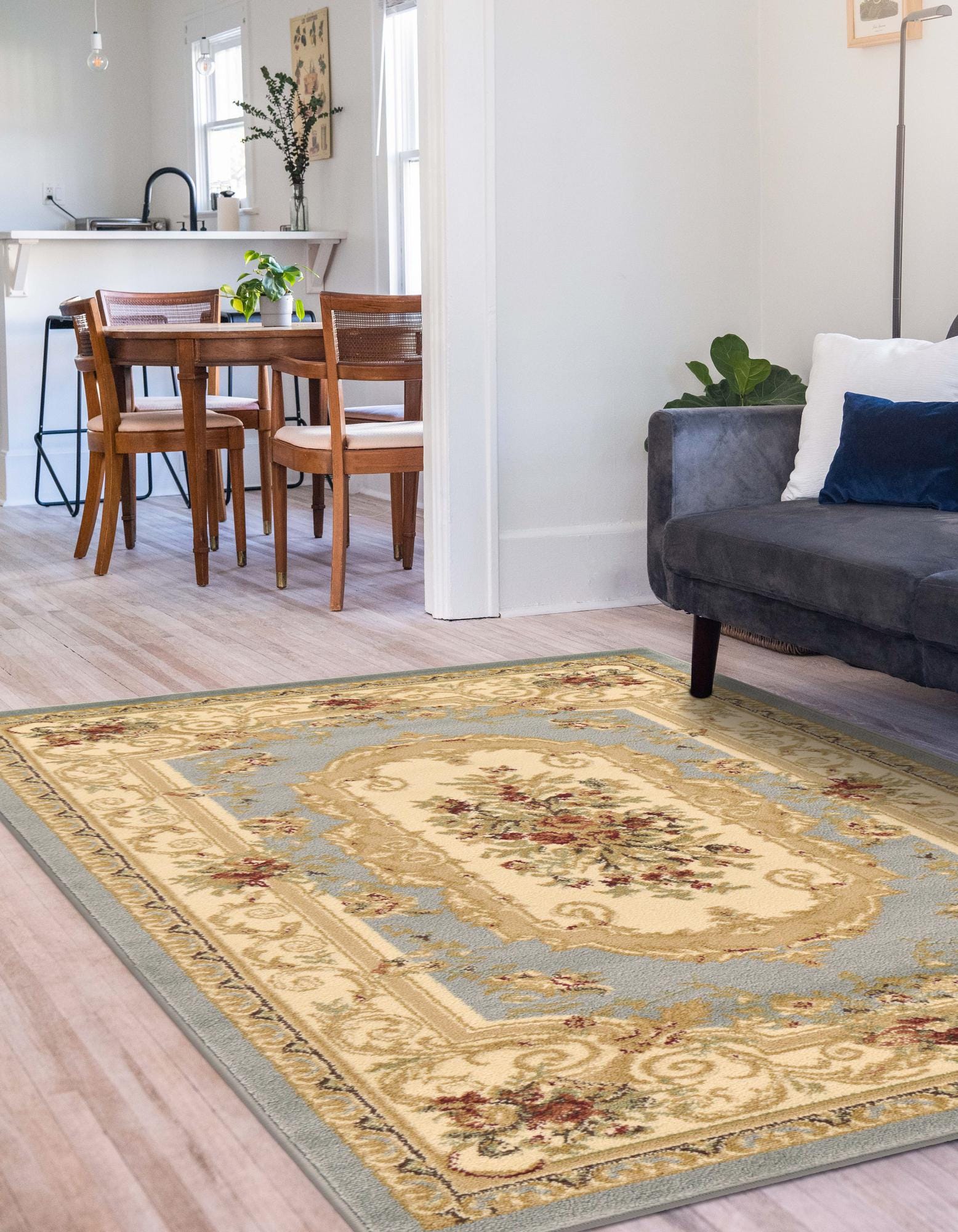 Light Blue 6' x 9' Chateau Rug | Rugs.com