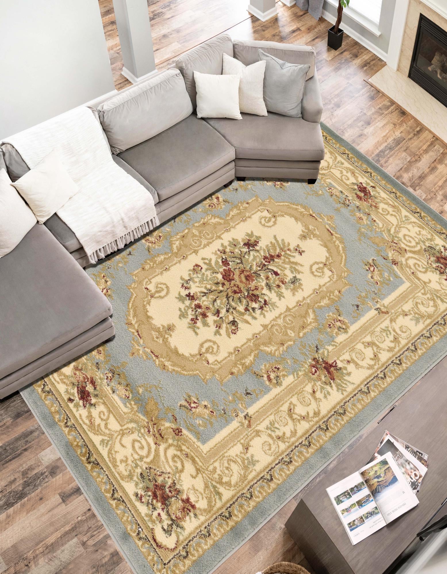 Light Blue 6' x 9' Chateau Rug | Rugs.com