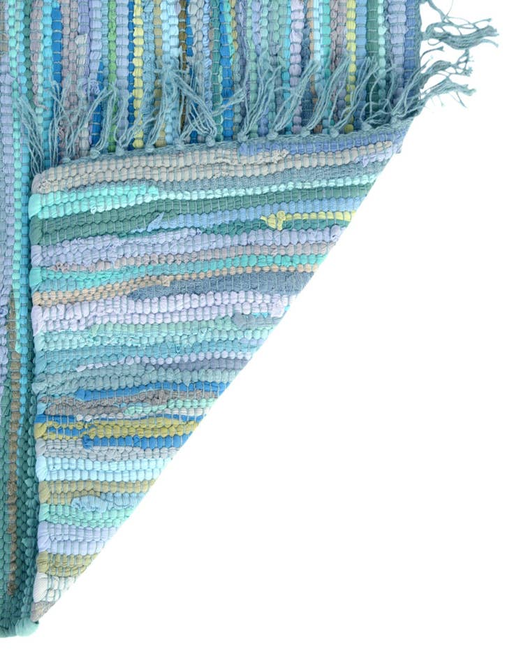 Detail image of  2' 2 x 3'  Hand Woven Chindi Cotton Rug