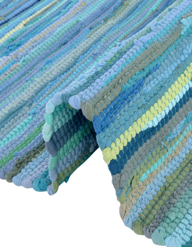 Detail image of  2' 2 x 3'  Hand Woven Chindi Cotton Rug