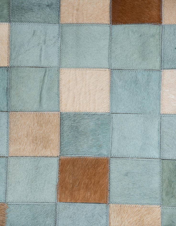 Detail image of  4' 10 x 6' 8 Cowhide Leather Rug