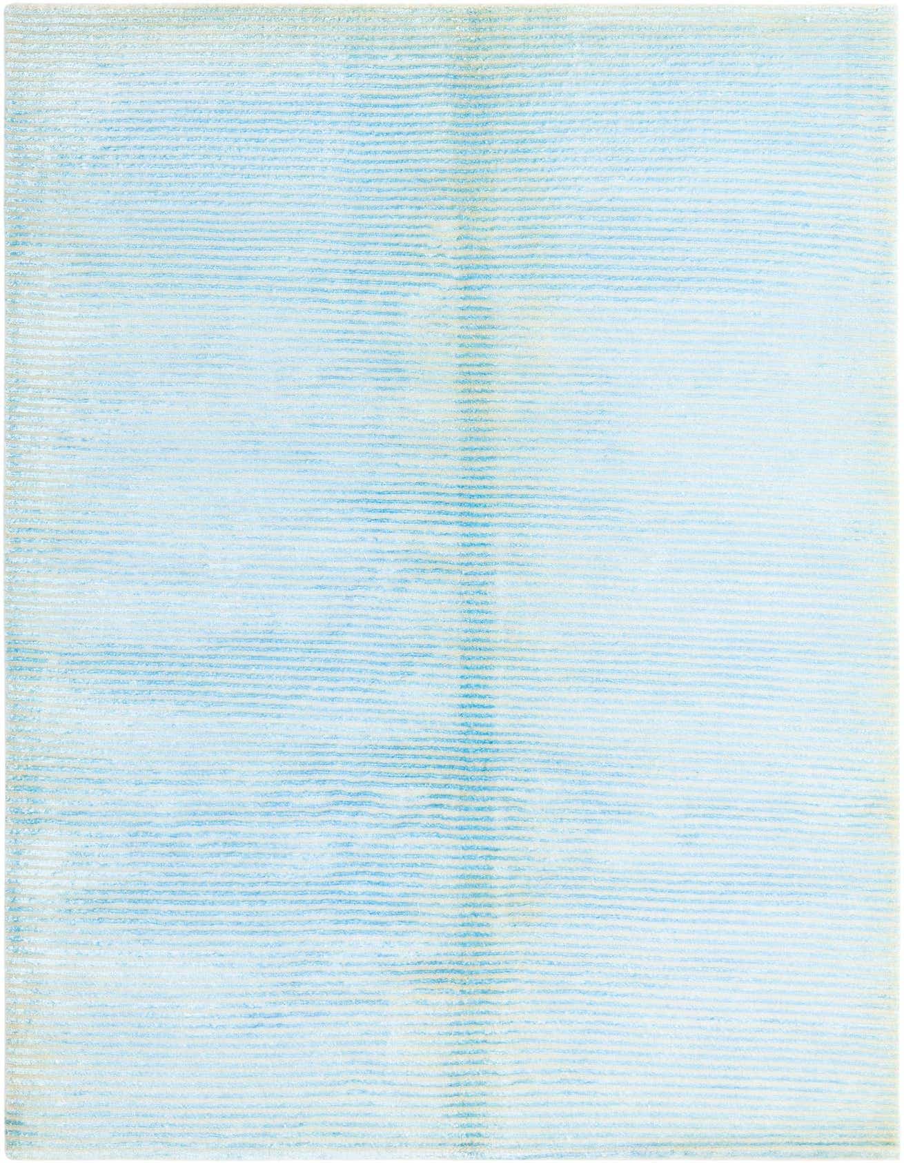 A 3x5 rectangular Darya rug in varying shades of light blue, featuring a modern Persian striped pattern.