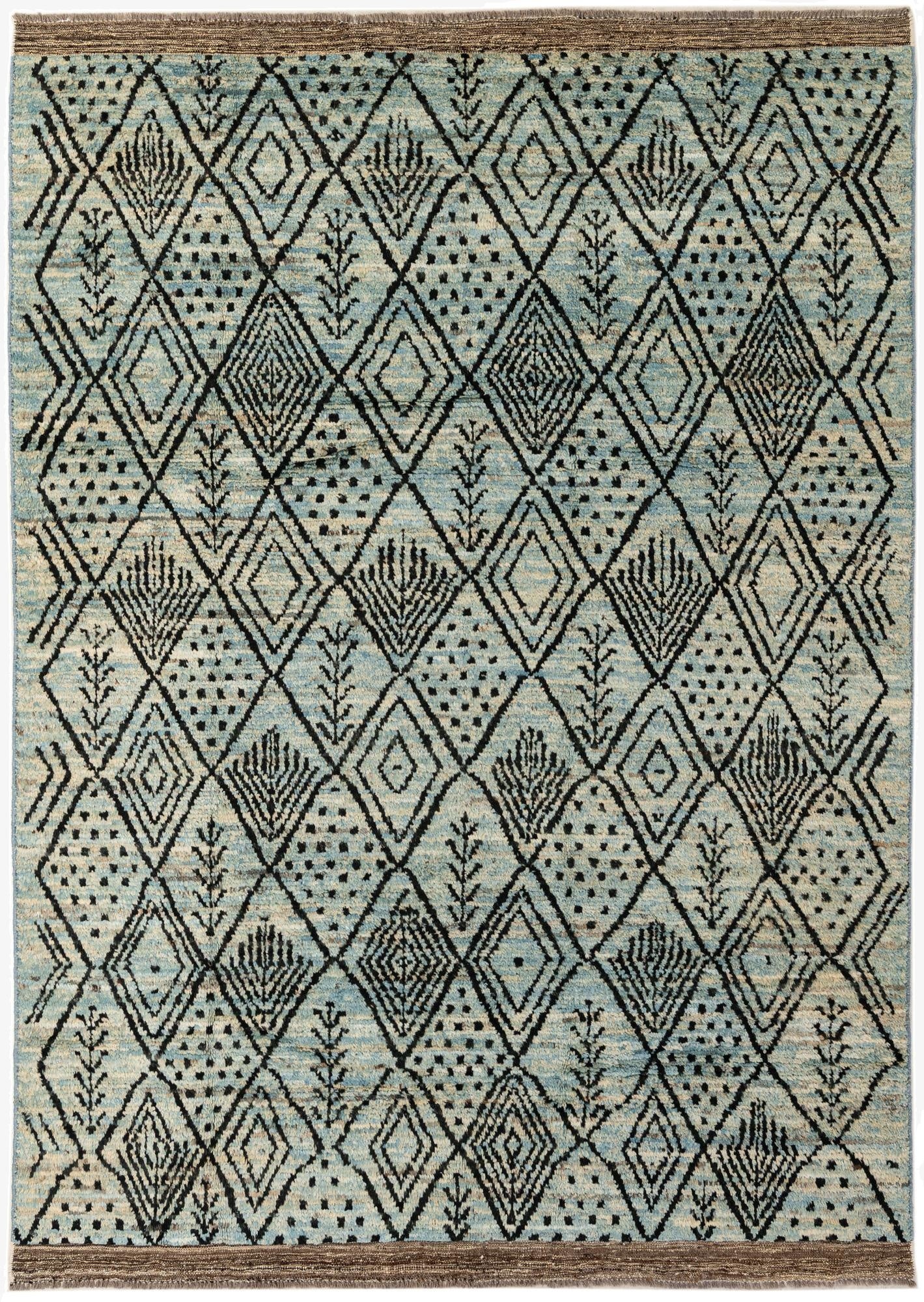  6' 6 x 9' 2  Hand Knotted Darya Wool Rug