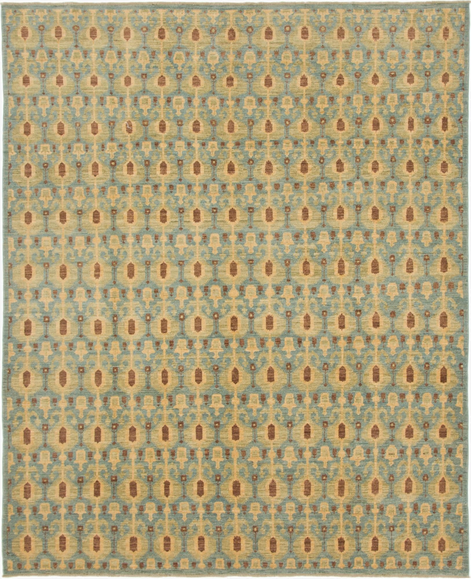  8' x 9' 9  Hand Knotted Ikat Rug