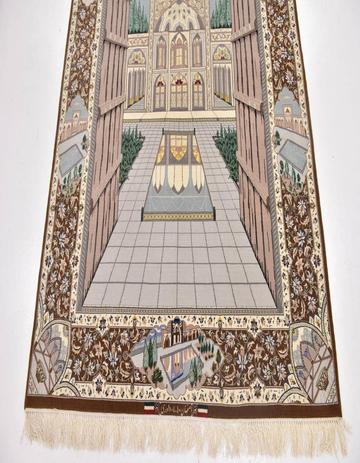 Detail image of  4' 4 x 6' 6  Hand Knotted Isfahan Persian Rug