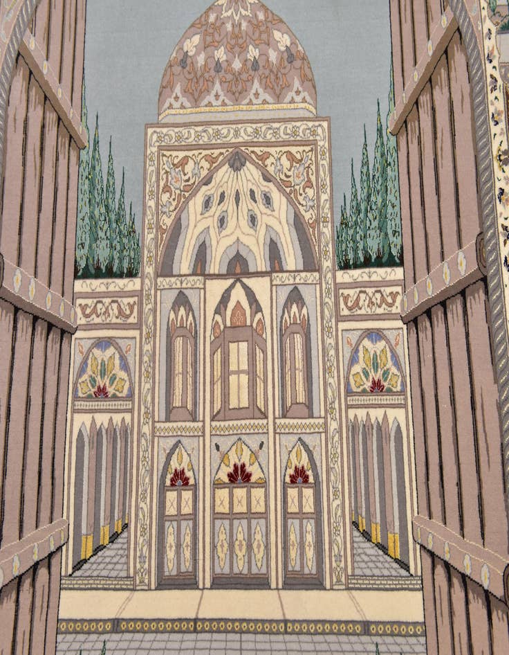 Detail image of  4' 4 x 6' 6  Hand Knotted Isfahan Persian Rug