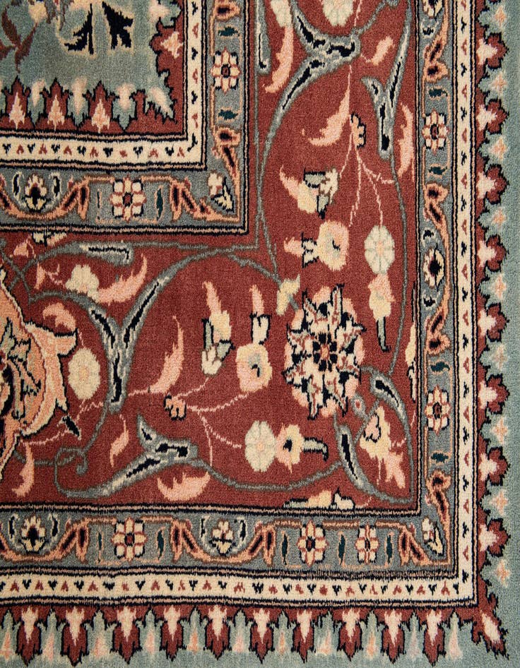 Detail image of  6' 1 x 9' 10 Kashan Wool Rug