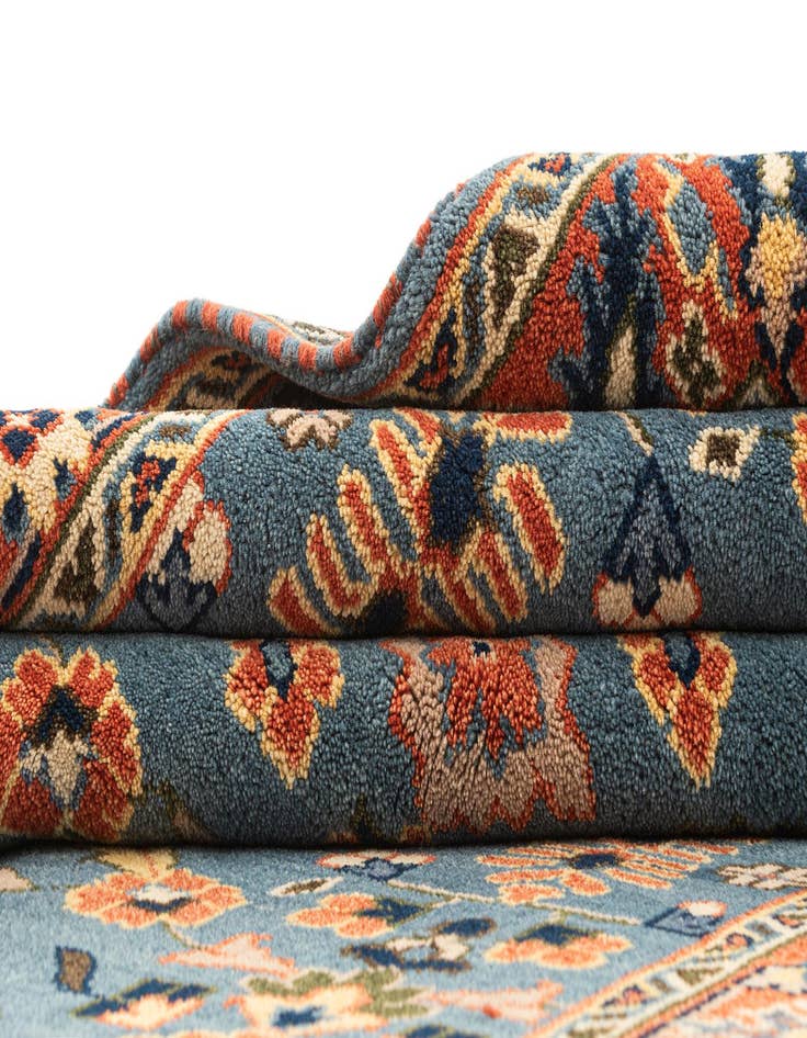 Detail image of  4' 8 x 6' 9  Hand Knotted Kazak Wool Rug