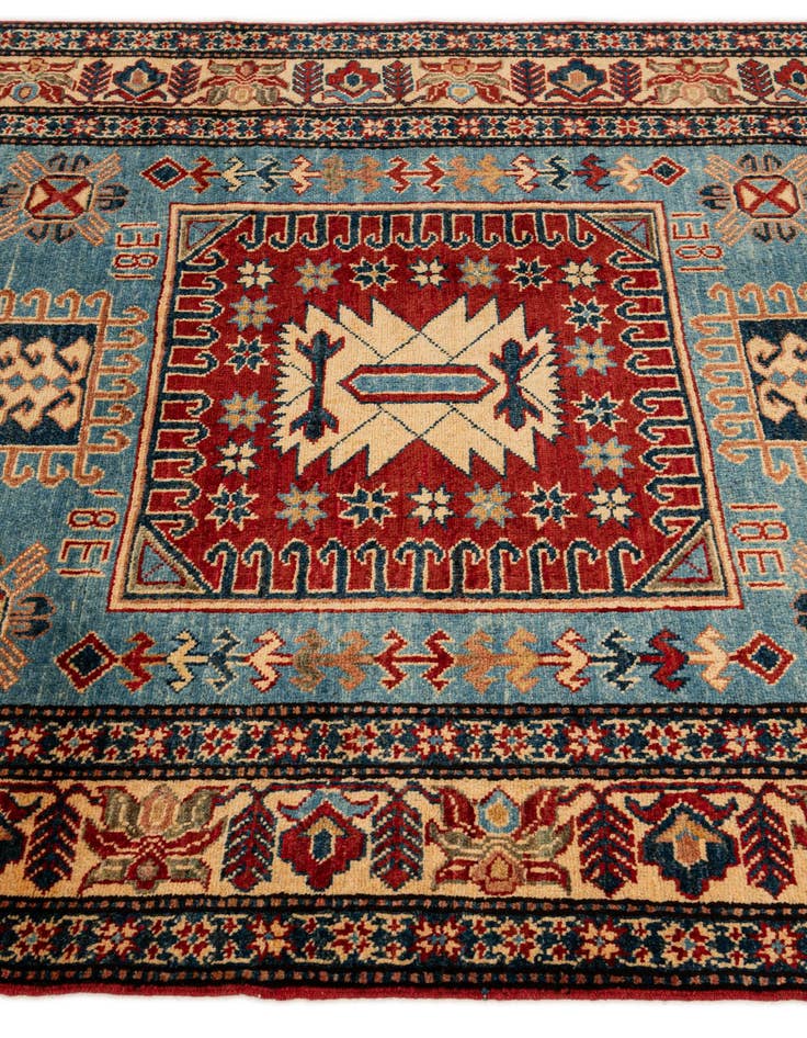 Detail image of  4' 4 x 6' 4  Hand Knotted Kazak Wool Rug
