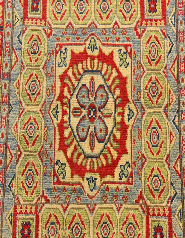 Detail image of  4' x 5' 10  Hand Knotted Kazak Rug