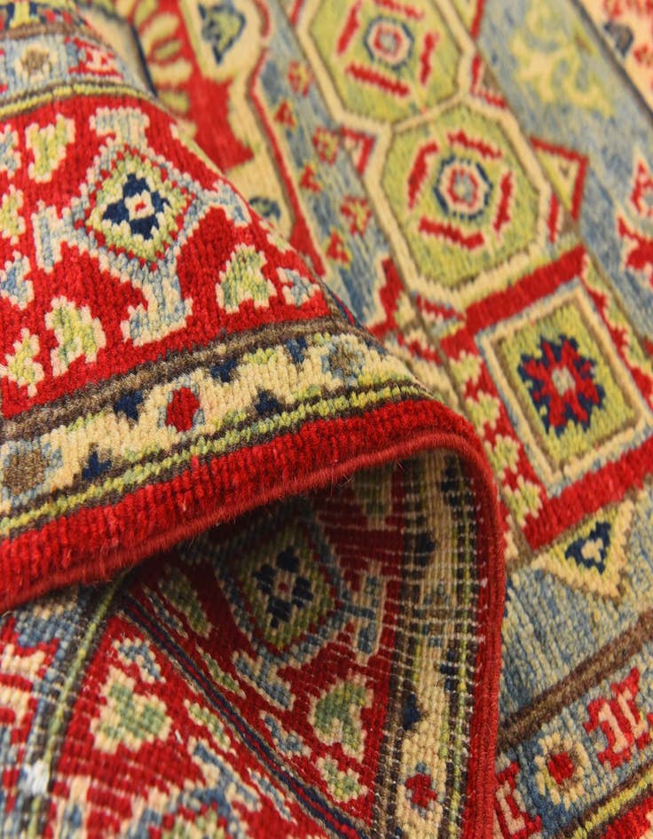 Detail image of  4' x 5' 10  Hand Knotted Kazak Rug