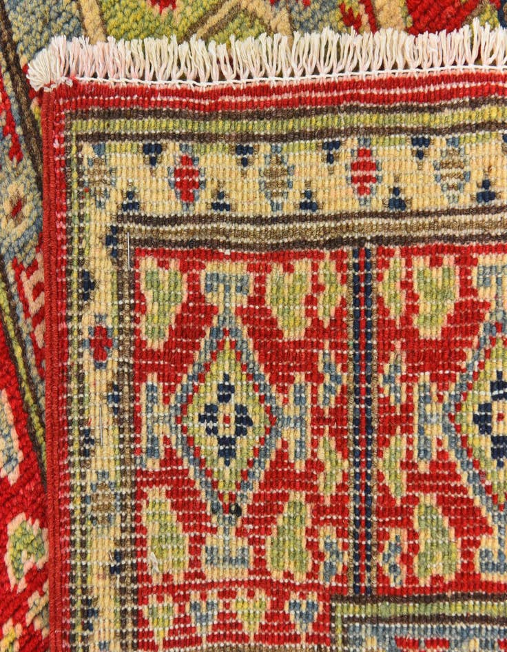 Detail image of  4' x 5' 10  Hand Knotted Kazak Rug