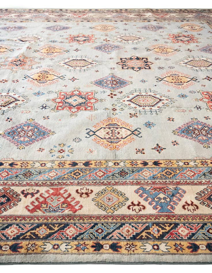Detail image of  12' x 17' 4  Hand Knotted Kazak Rug